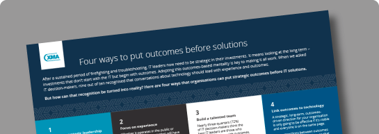 Four ways to put outcomes before solutions